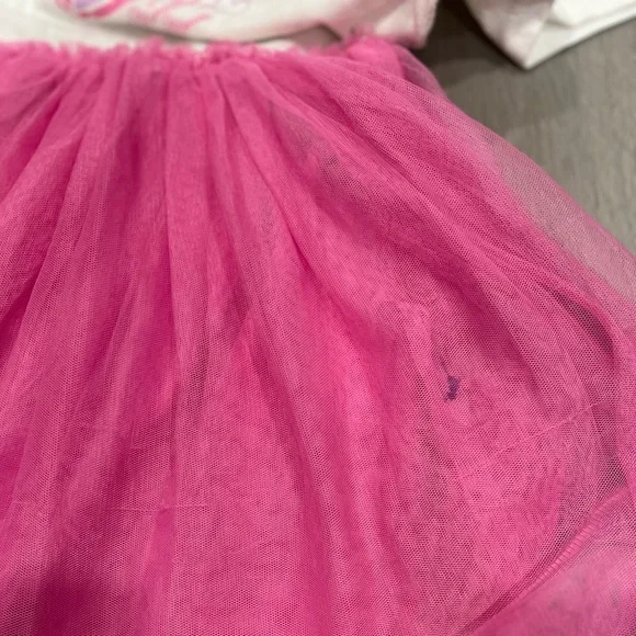 Disney Minnie Mouse Pink Tulle Skirt Dress with Hearts - Picture 7 of 7